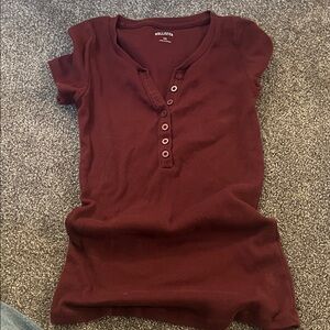 Hollister Women's Burgundy Top